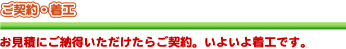 外壁・屋根塗替えねっと　お問合せから工事完了までの流れ　ご契約・着工