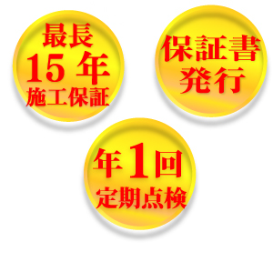 外壁・屋根塗替えねっと　お問合せから工事完了までの流れ　工事後も安心！充実のアフターサービス。